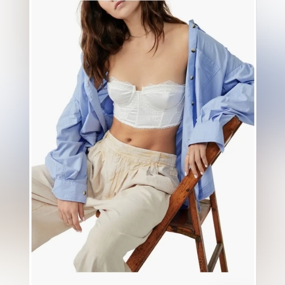 Free People Intimately Free Lots Of Love Strapless Underwire Bra Ivory Size XS - Picture 4 of 9